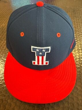 Illinois Patriotic Patch Baseball Cap - Red, Navy, White